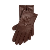 Logo-Embossed Sheepskin Tech Gloves