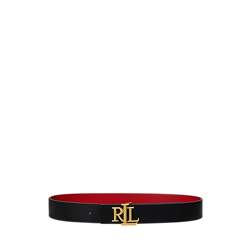 폴로 랄프로렌 Logo Reversible Leather Wide Belt