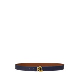 Logo Reversible Pebbled Leather Belt