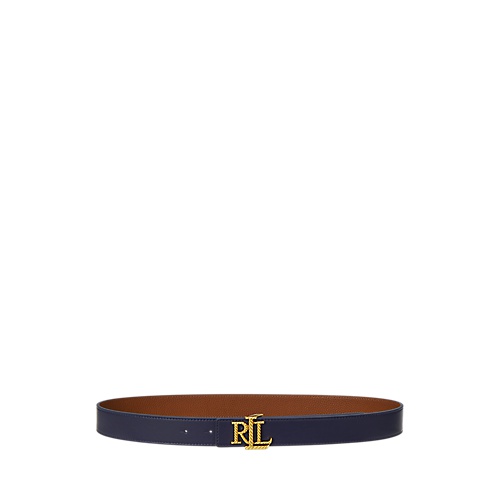 폴로 랄프로렌 Logo Reversible Pebbled Leather Belt