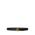 Anchor-Logo Leather Skinny Belt