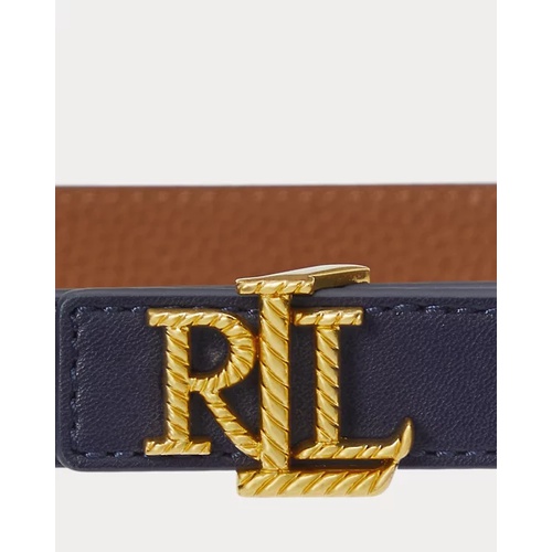 폴로 랄프로렌 Logo Reversible Embossed Skinny Belt