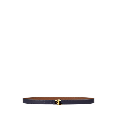 폴로 랄프로렌 Logo Reversible Embossed Skinny Belt