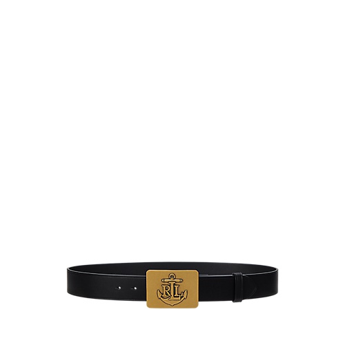 폴로 랄프로렌 Anchor-Buckle Leather Wide Belt