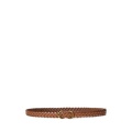 Braided Vachetta Leather Skinny Belt