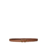 Braided Vachetta Leather Skinny Belt