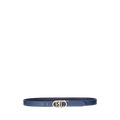 Oval-Logo Reversible Leather Skinny Belt