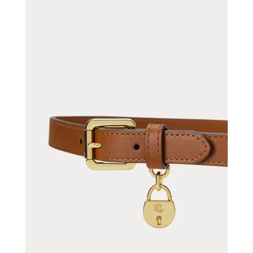 폴로 랄프로렌 Leather Double-Buckle Skinny Belt