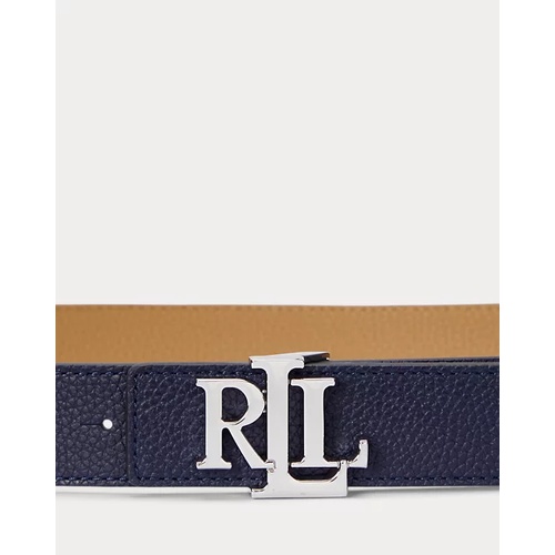 폴로 랄프로렌 Logo Reversible Pebbled Leather Belt