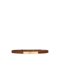 Turn-Lock Skinny Leather Belt