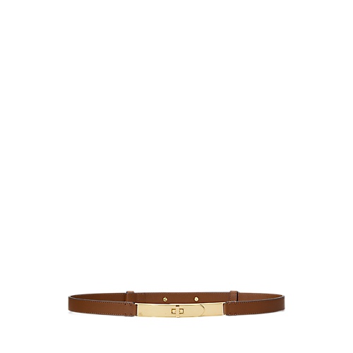 폴로 랄프로렌 Turn-Lock Skinny Leather Belt