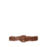 Braided Leather Wide Belt