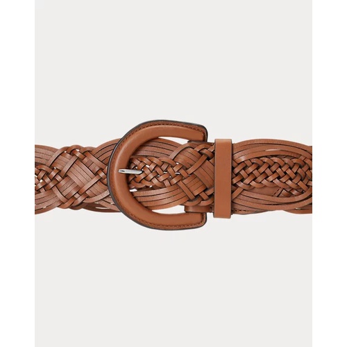 폴로 랄프로렌 Braided Leather Wide Belt