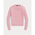 Cable-Knit Cotton Crewneck Sweater