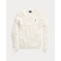 Cable-Knit Cotton Crewneck Sweater