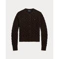 Cable-Knit Wool-Cashmere Cardigan