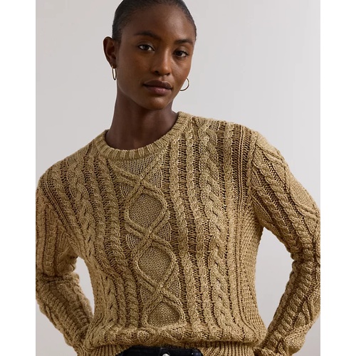 폴로 랄프로렌 Aran-Knit Metallic Crewneck Sweater