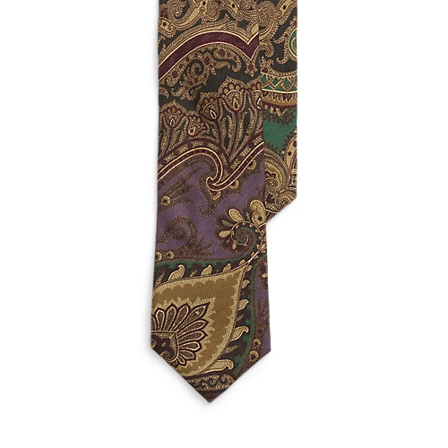 폴로 랄프로렌 Paisley Cashmere-Silk Tie