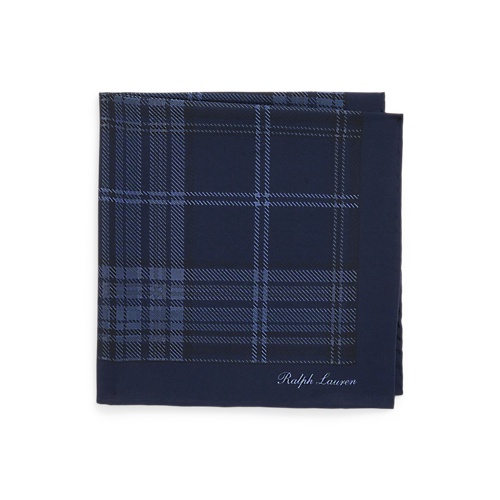 폴로 랄프로렌 Plaid-Print Silk Pocket Square