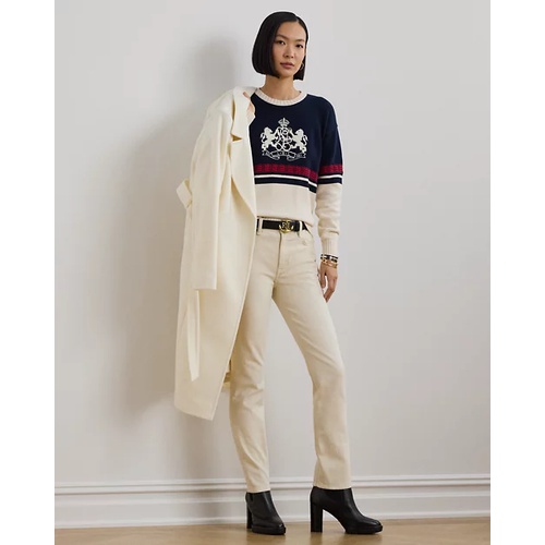 폴로 랄프로렌 Embroidered-Crest Cotton Sweater