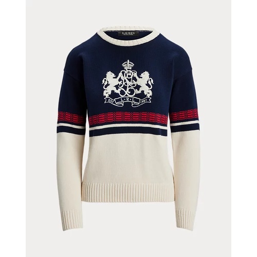 폴로 랄프로렌 Embroidered-Crest Cotton Sweater