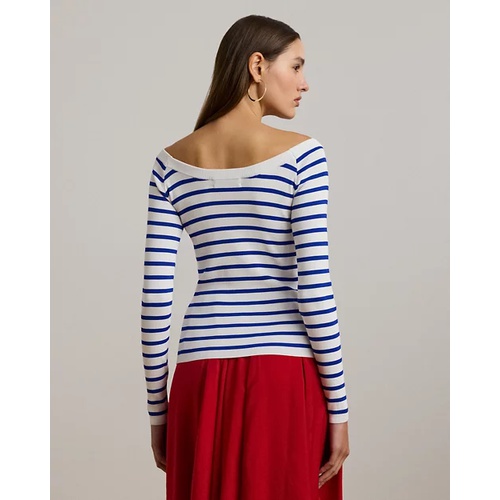 폴로 랄프로렌 Striped Ballet-Neck Sweater