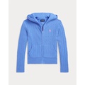 Mini-Cable Cotton Full-Zip Hoodie