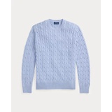 Cable-Knit Cotton Crewneck Sweater