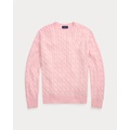 Cable-Knit Cotton Crewneck Sweater