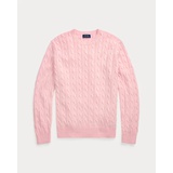 Cable-Knit Cotton Crewneck Sweater