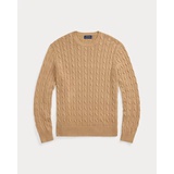 Cable-Knit Cotton Crewneck Sweater