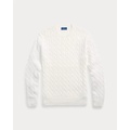 Cable-Knit Cotton Crewneck Sweater