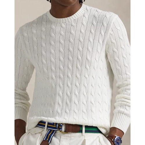 폴로 랄프로렌 Cable-Knit Cotton Crewneck Sweater