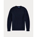 Cable-Knit Cotton Crewneck Sweater