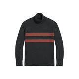 Striped Jersey Turtleneck