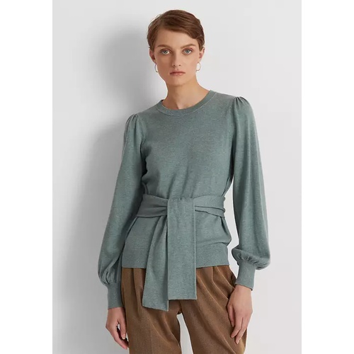 폴로 랄프로렌 Womens Belted Cotton-Blend Sweater