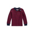 Baby Boys Striped Waffle Cotton Long Sleeve T-Shirt