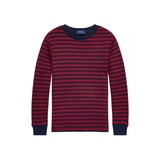 Toddler Boys Striped Waffle Cotton Long Sleeve T-Shirt