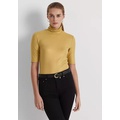 Metallic Stretch Jersey Turtleneck Top