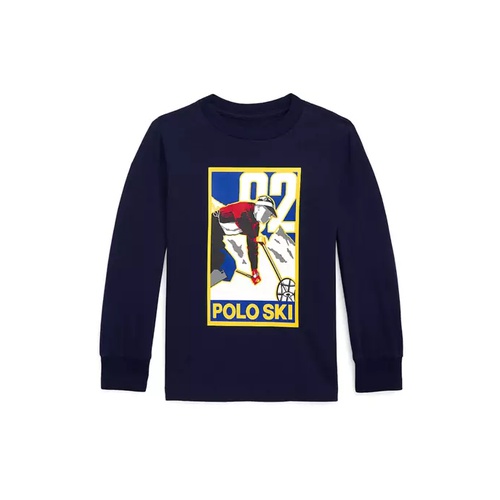 폴로 랄프로렌 Toddler Boys Polo Ski Cotton Long Sleeve Graphic T-Shirt