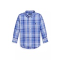 Toddler Boys Plaid Cotton Poplin Shirt