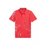 Boys 8-20 Paint-Splatter Cotton Mesh Polo Shirt