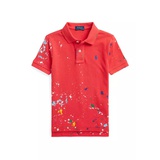 Boys 4-7 Paint-Splatter Cotton Mesh Polo Shirt