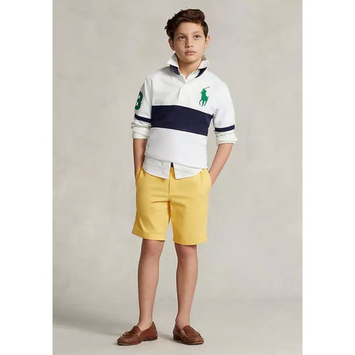 폴로 랄프로렌 Boys 8-20 Straight Fit Flex Abrasion Twill Shorts