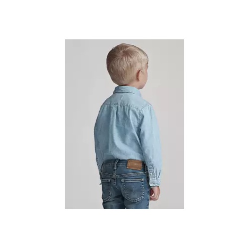 폴로 랄프로렌 Boys 2-7 Indigo Cotton Chambray Shirt