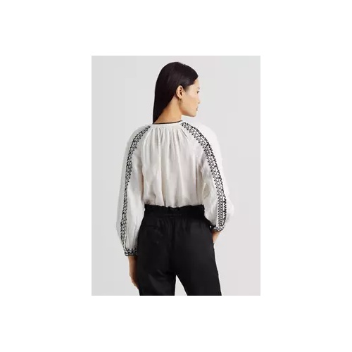 폴로 랄프로렌 Embroidered Linen Blouse