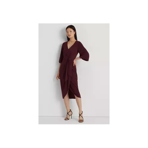 폴로 랄프로렌 Stretch Jersey Tie-Front Midi Dress