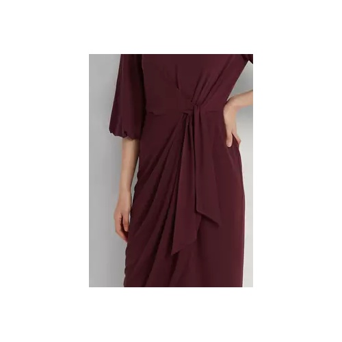 폴로 랄프로렌 Stretch Jersey Tie-Front Midi Dress