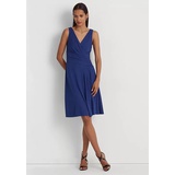 Surplice Jersey Sleeveless Dress