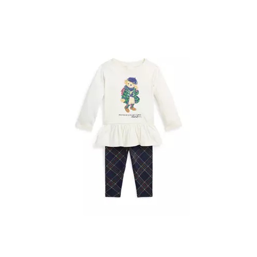 폴로 랄프로렌 Baby Girls Polo Bear Jersey Top & Leggings Set